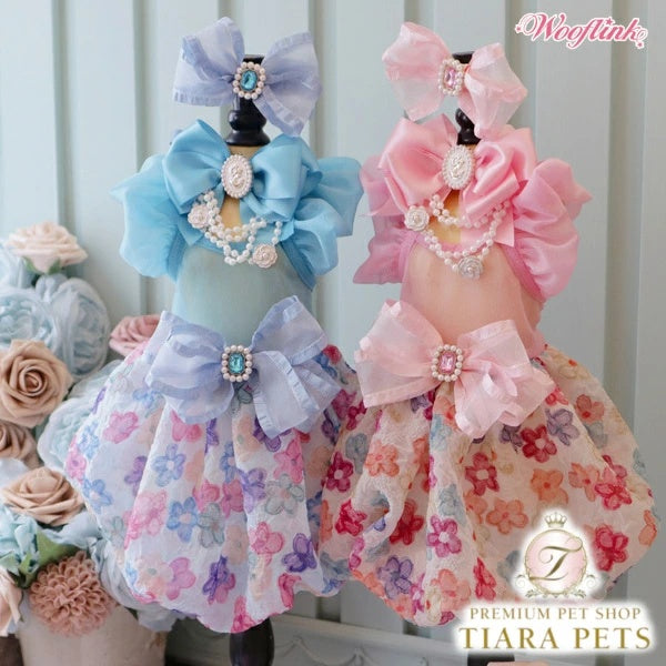 ウーフリンク WOOFLINK BUBBLE GUM DRESS【小型犬 犬服 ドレス ワンピース スカート セレブ】