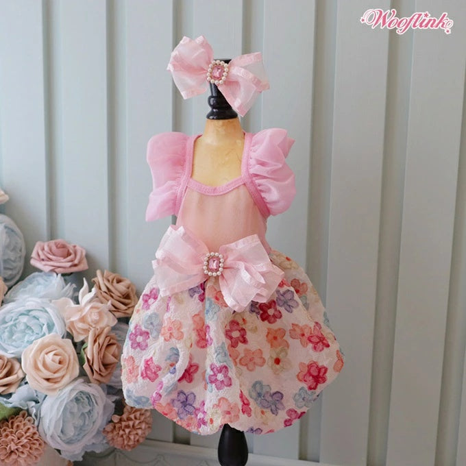 ウーフリンク WOOFLINK BUBBLE GUM DRESS【小型犬 犬服 ドレス ワンピース スカート セレブ】