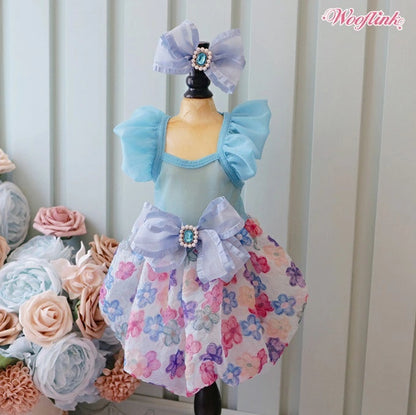 ウーフリンク WOOFLINK BUBBLE GUM DRESS【小型犬 犬服 ドレス ワンピース スカート セレブ】