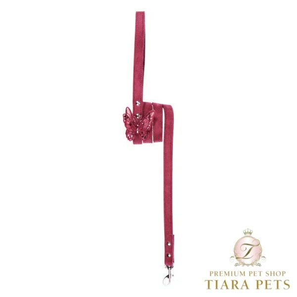 シャーロットドレス Charlotte's Dress Art. h1634NV VIP leash Butterfly in Bordeaux【犬用 リード セレブ】