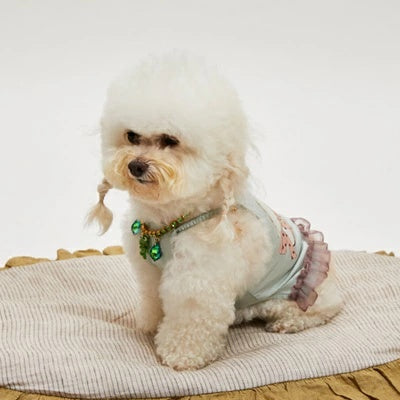 ルイスドッグ louisdog Sandrine Sleeveless/Mint【小型犬 犬服 トップス キャミソール ノースリーブ セレブ】
