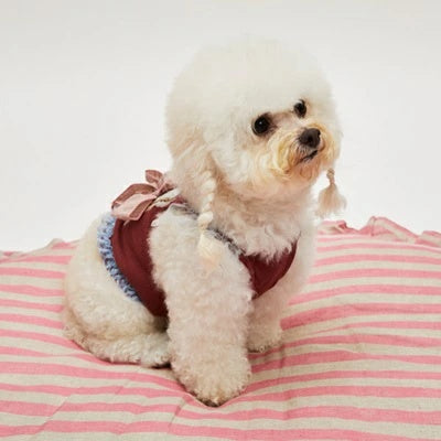 ルイスドッグ louisdog Sandrine Sleeveless/Deep Raspberry【小型犬 犬服 トップス キャミソール ノースリーブ セレブ】