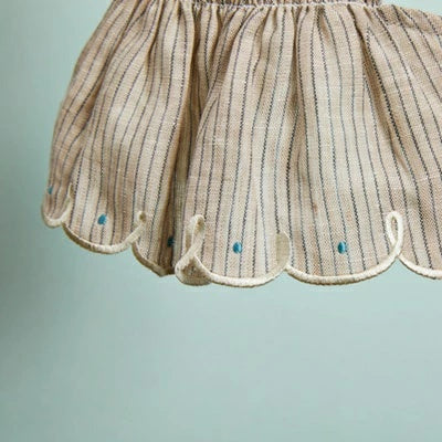 ルイスドッグ louisdog Linen Sun Dress/Antique stripes【小型犬 犬服 ワンピース ドレス スカート セレブ】