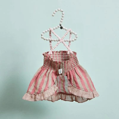 ルイスドッグ louisdog Linen Sun Dress/Strawberry Cone【小型犬 犬服 ワンピース ドレス スカート セレブ】