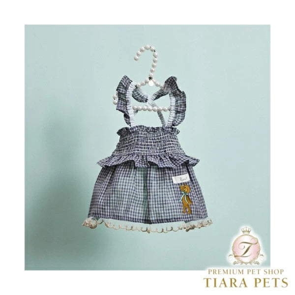 ルイスドッグ louisdog Linen Sun Dress/Teddy【小型犬 犬服 ワンピース ドレス スカート セレブ】