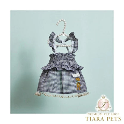 ルイスドッグ louisdog Linen Sun Dress/Teddy【小型犬 犬服 ワンピース ドレス スカート セレブ】