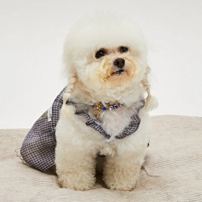 ルイスドッグ louisdog Linen Sun Dress/Teddy【小型犬 犬服 ワンピース ドレス スカート セレブ】