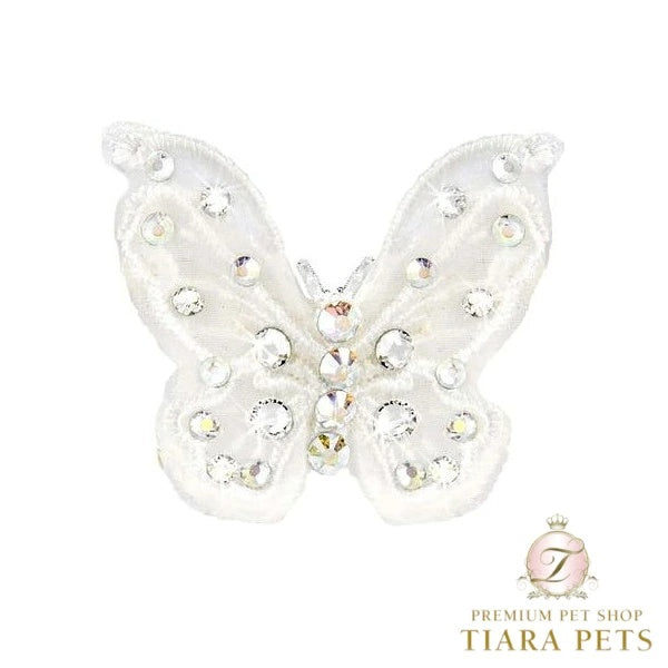フォーペッツオンリー For Pets Only My Butterfly Hairclip White【犬用 ヘアアクセサリー ヘアクリップ セレブ】