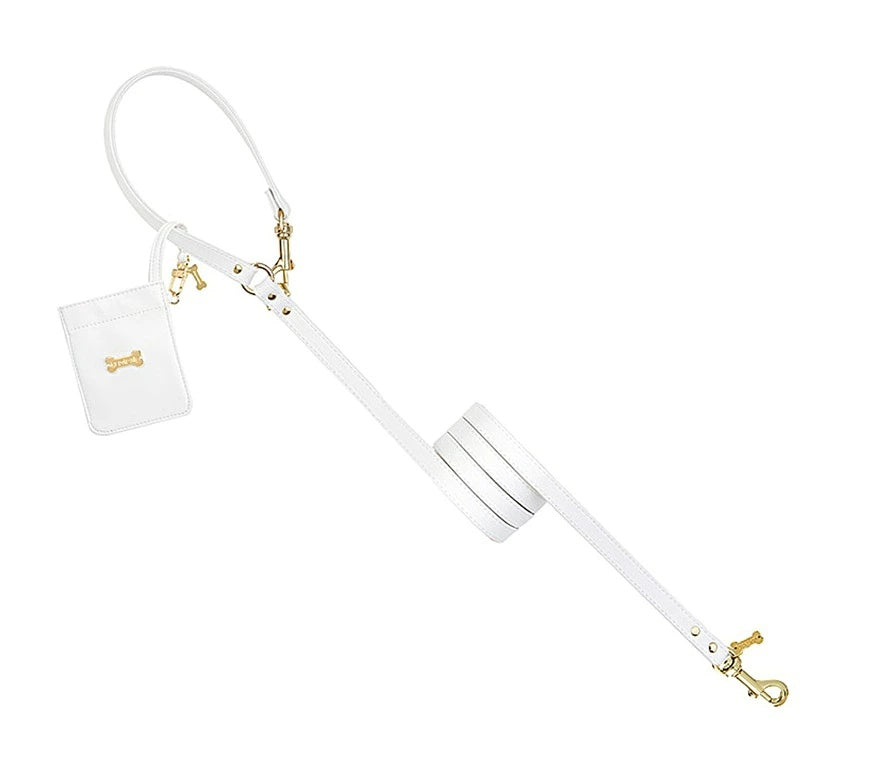 フォーペッツオンリー For Pets Only My Micro Pochette White/Gold【犬用 アクセサリー マナーポーチ セレブ】