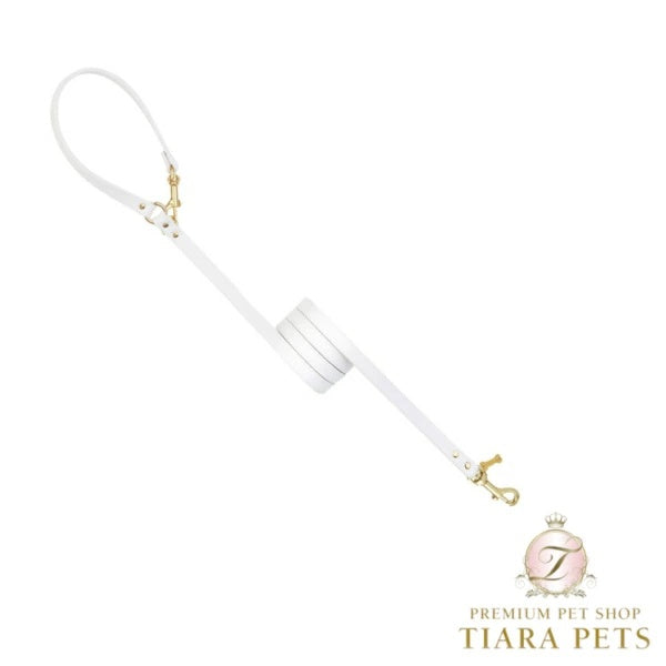 フォーペッツオンリー For Pets Only Plain Lead For Happy Hour White/Gold【犬用 リード セレブ】
