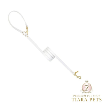 フォーペッツオンリー For Pets Only Plain Lead For Happy Hour White/Gold【犬用 リード セレブ】