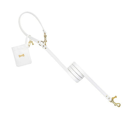 フォーペッツオンリー For Pets Only Plain Lead For Happy Hour White/Gold【犬用 リード セレブ】