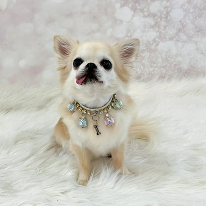 フォーペッツオンリー For Pets Only Pastel Game Collar Silver【犬用 カラー 首輪 セレブ】