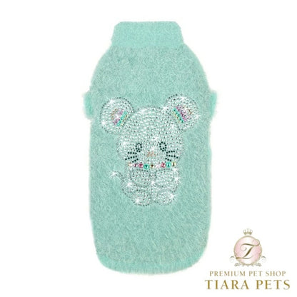 フォーペッツオンリー For Pets Only TopoMio Diamond Rainbow Cuddle Pull Acqua【犬服 トップス ニット セーター セレブ】