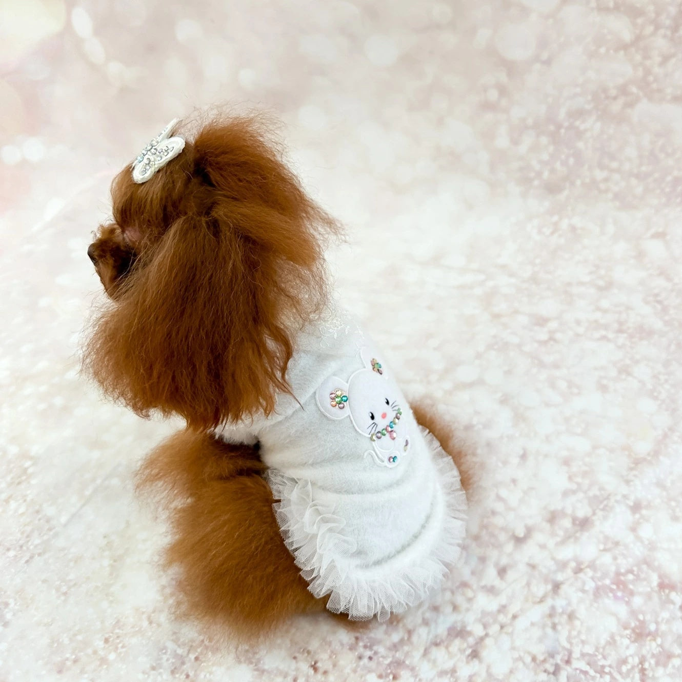 フォーペッツオンリー For Pets Only TopoMio Ballerina Pull White【犬服 アウター ジャンパー ジャケット コート セレブ】