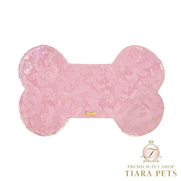フォーペッツオンリー For Pets Only Bone Lace Lunch Time Mat Pink【犬用 ランチマット フードマット セレブ】
