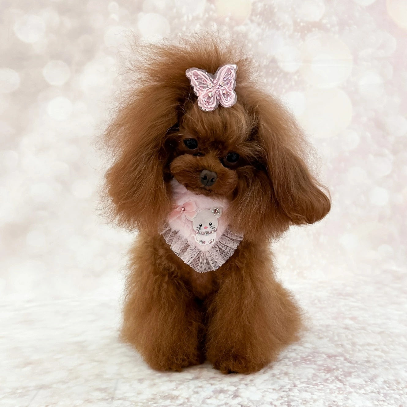 フォーペッツオンリー For Pets Only TopoMio Furry Bandana Pink【犬用 アクセサリー バンダナ スタイ セレブ】