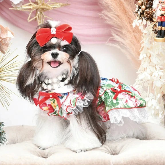 リュクスバーディ Luxe birdie ラヴィルワンピース【小型犬 犬用 犬服 ワンピース ドレス スカート セレブ】