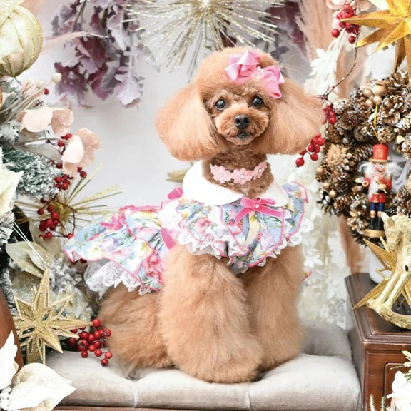 リュクスバーディ Luxe birdie ラヴィルワンピース【小型犬 犬用 犬服 ワンピース ドレス スカート セレブ】