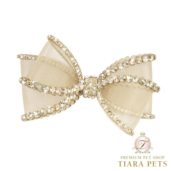 フォーペッツオンリー For Pets Only Perfection In A Bow Hairclip Camel【犬用 ヘアアクセサリー クリップ セレブ】