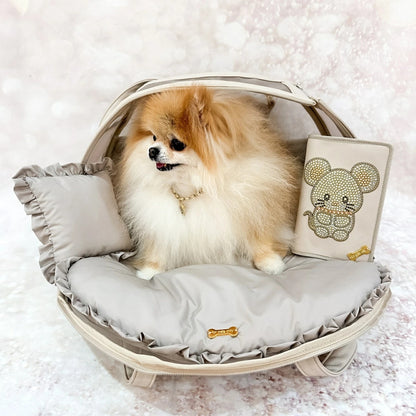 フォーペッツオンリー For Pets Only New Aria Bag 4 Seasons Greige【犬用 キャリーバッグ かばん セレブ】