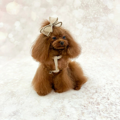 フォーペッツオンリー For Pets Only Perfection In a Bow Harness Greige【犬用 ハーネス 一体型 セレブ】