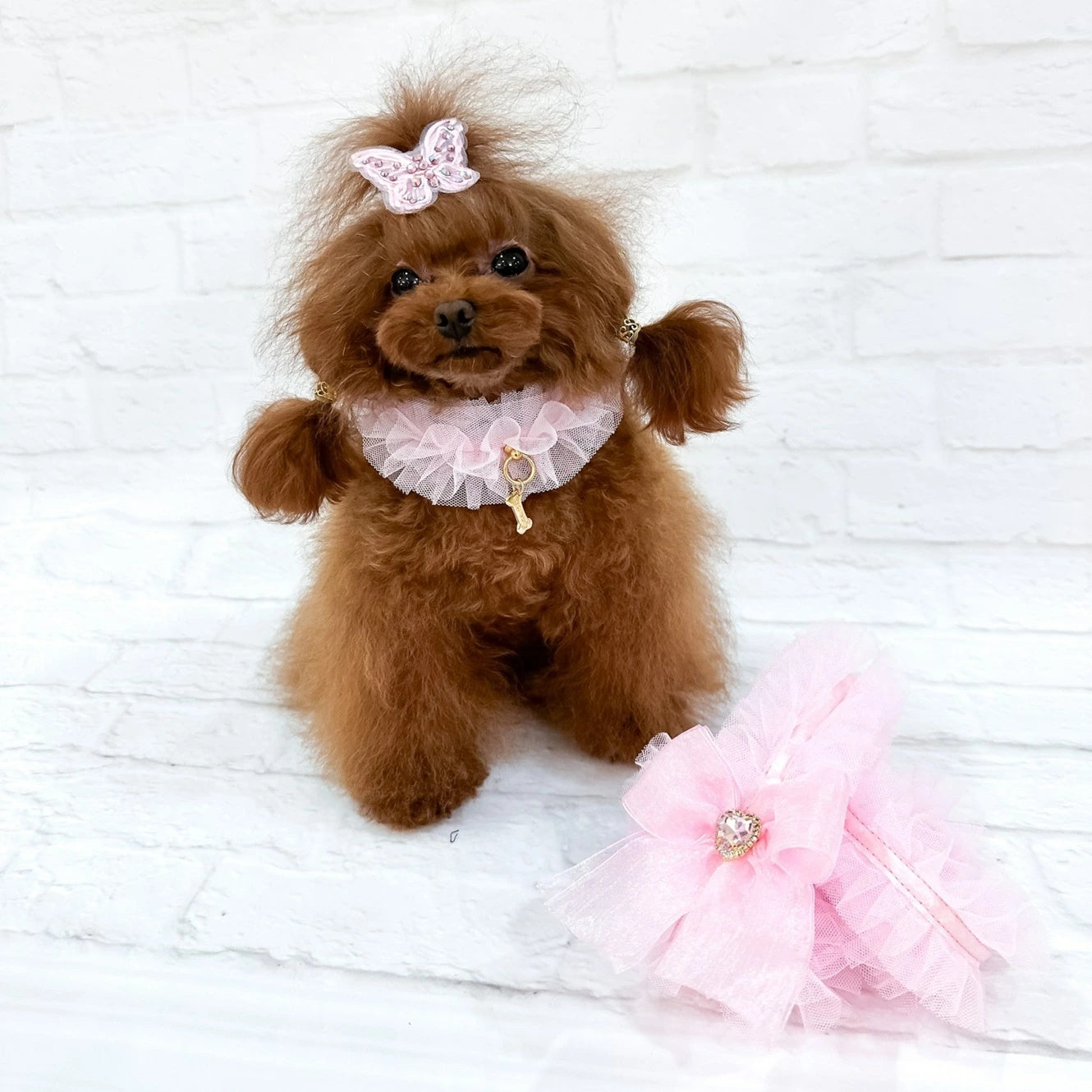 フォーペッツオンリー For Pets Only Ballerina Lingerie Leash Pink【小型犬用 犬用 リード お散歩 セレブ】
