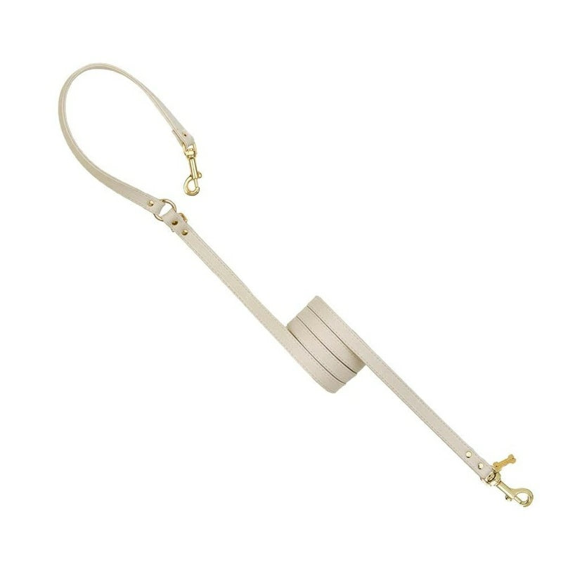 フォーペッツオンリー For Pets Only Plain Lead For Happy Hour Greige/Gold【小型犬用 犬用 リード お散歩 セレブ】