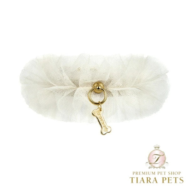 フォーペッツオンリー For Pets Only Ballerina Collar Greige【小型犬用 犬用 カラー 首輪 お散歩 セレブ】