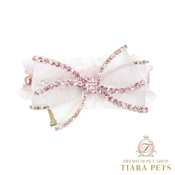 フォーペッツオンリー For Pets Only Perfection In A Bow Party Collar Pink【小型犬用 犬用 カラー 首輪 お散歩 セレブ】