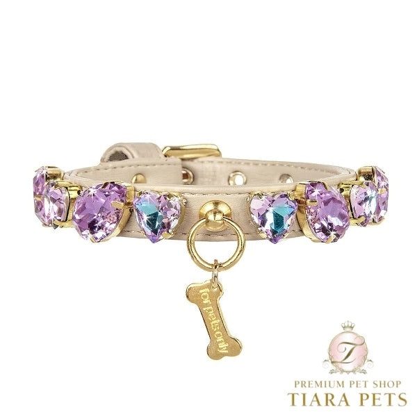 フォーペッツオンリー For Pets Only Lilac Candy Diamond Collar【小型犬用 犬用 カラー 首輪 お散歩 セレブ】