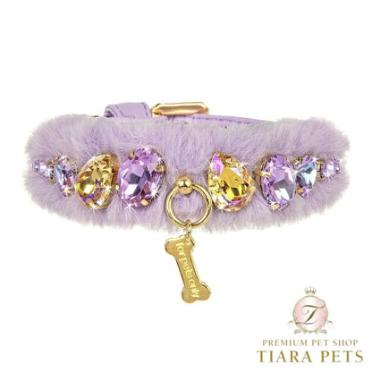 フォーペッツオンリー For Pets Only Lilac Posh Diamond Collar【小型犬用 犬用 カラー 首輪 お散歩 セレブ】