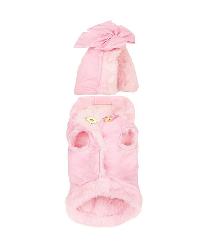 フォーペッツオンリー For Pets Only My Furry Raincoat Pink【小型犬用 犬用 アウター ジャケット コート セレブ】