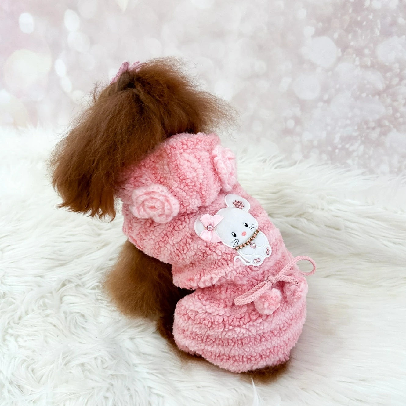 フォーペッツオンリー For Pets Only TopoMio 4 Pink Marshmallow【小型犬用 犬服 ジャンプスーツ つなぎ セレブ】