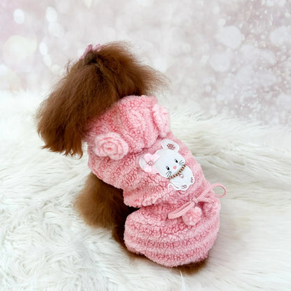 フォーペッツオンリー For Pets Only TopoMio 4 Pink Marshmallow【小型犬用 犬服 ジャンプスーツ つなぎ セレブ】