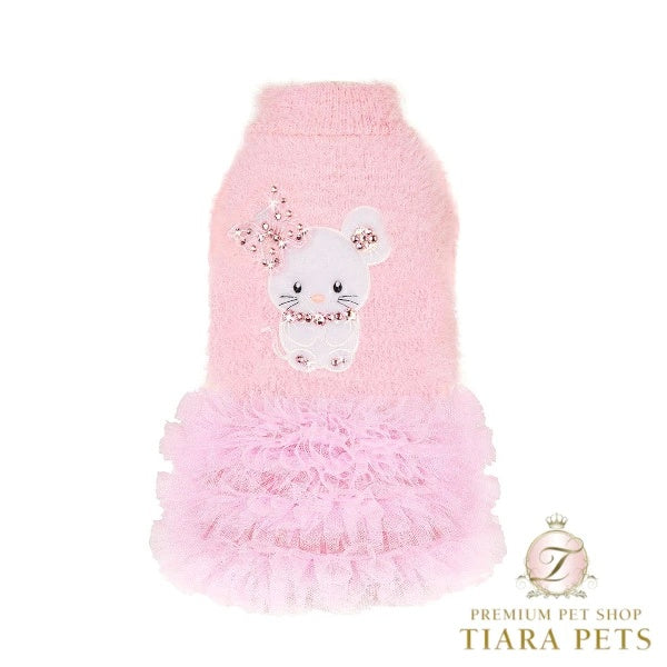 フォーペッツオンリー For Pets Only TopoMio Dancing Dress Pink【小型犬用 犬服 ワンピース ドレス スカート セレブ】