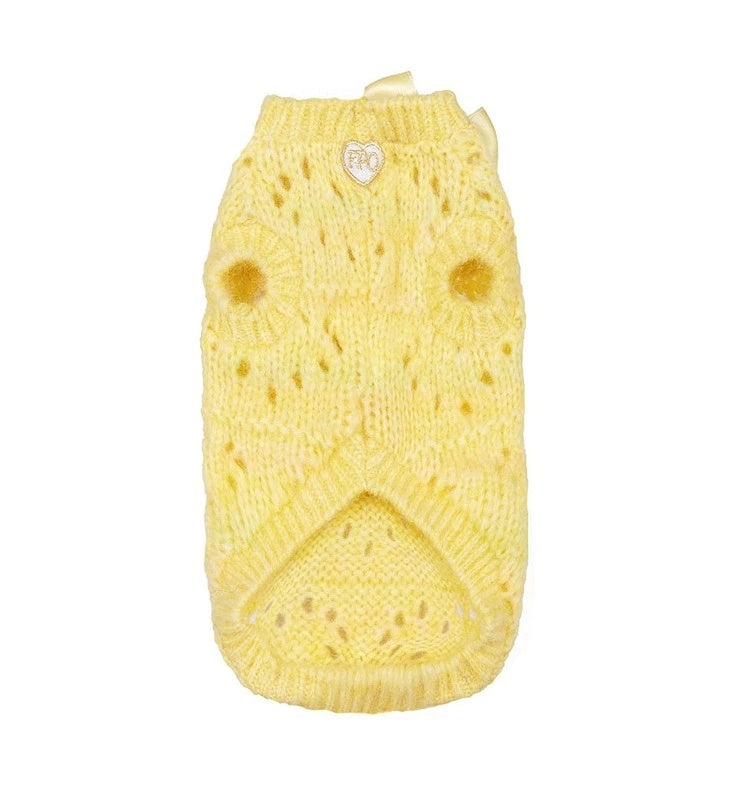 フォーペッツオンリー For Pets Only Les B?b?s Pull Yellow【小型犬用 犬服 トップス ニット セーター セレブ】