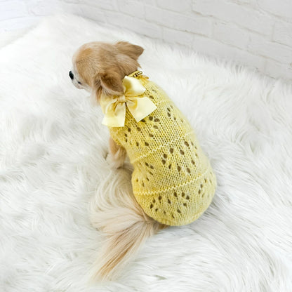 フォーペッツオンリー For Pets Only Les B?b?s Pull Yellow【小型犬用 犬服 トップス ニット セーター セレブ】