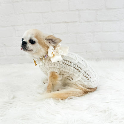 フォーペッツオンリー For Pets Only LeLes B?b?s Pull Yvory【小型犬用 犬服 トップス ニット セーター セレブ】