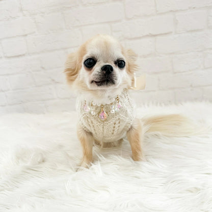 フォーペッツオンリー For Pets Only LeLes B?b?s Pull Yvory【小型犬用 犬服 トップス ニット セーター セレブ】