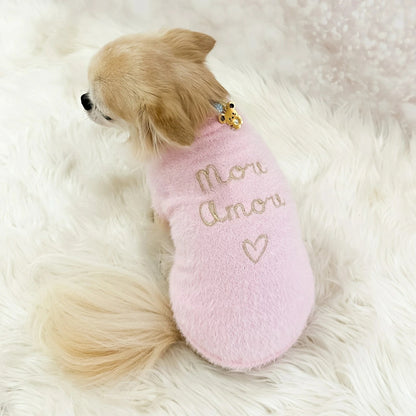 フォーペッツオンリー For Pets Only Mon More Amore Pull Pink【小型犬用 犬服 トップス ニット セーター セレブ】