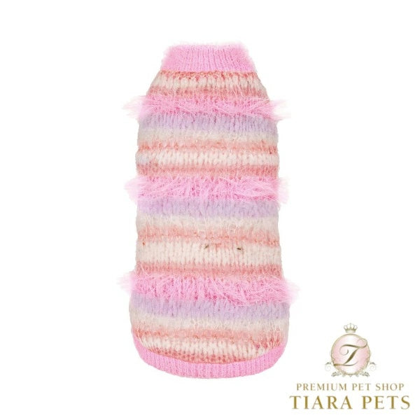 フォーペッツオンリー For Pets Only Righe Da Favola Pull Pink【小型犬用 犬服 トップス ニット セーター セレブ】