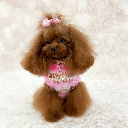 フォーペッツオンリー For Pets Only Righe Da Favola Pull Pink【小型犬用 犬服 トップス ニット セーター セレブ】