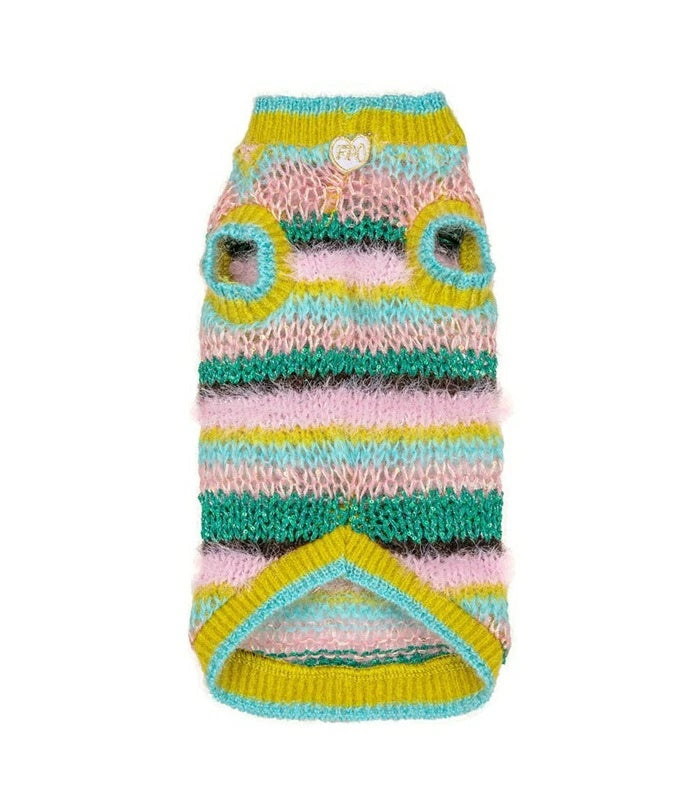 フォーペッツオンリー For Pets Only Righe Da Favola Pull Green【小型犬用 犬服 トップス ニット セーター セレブ】