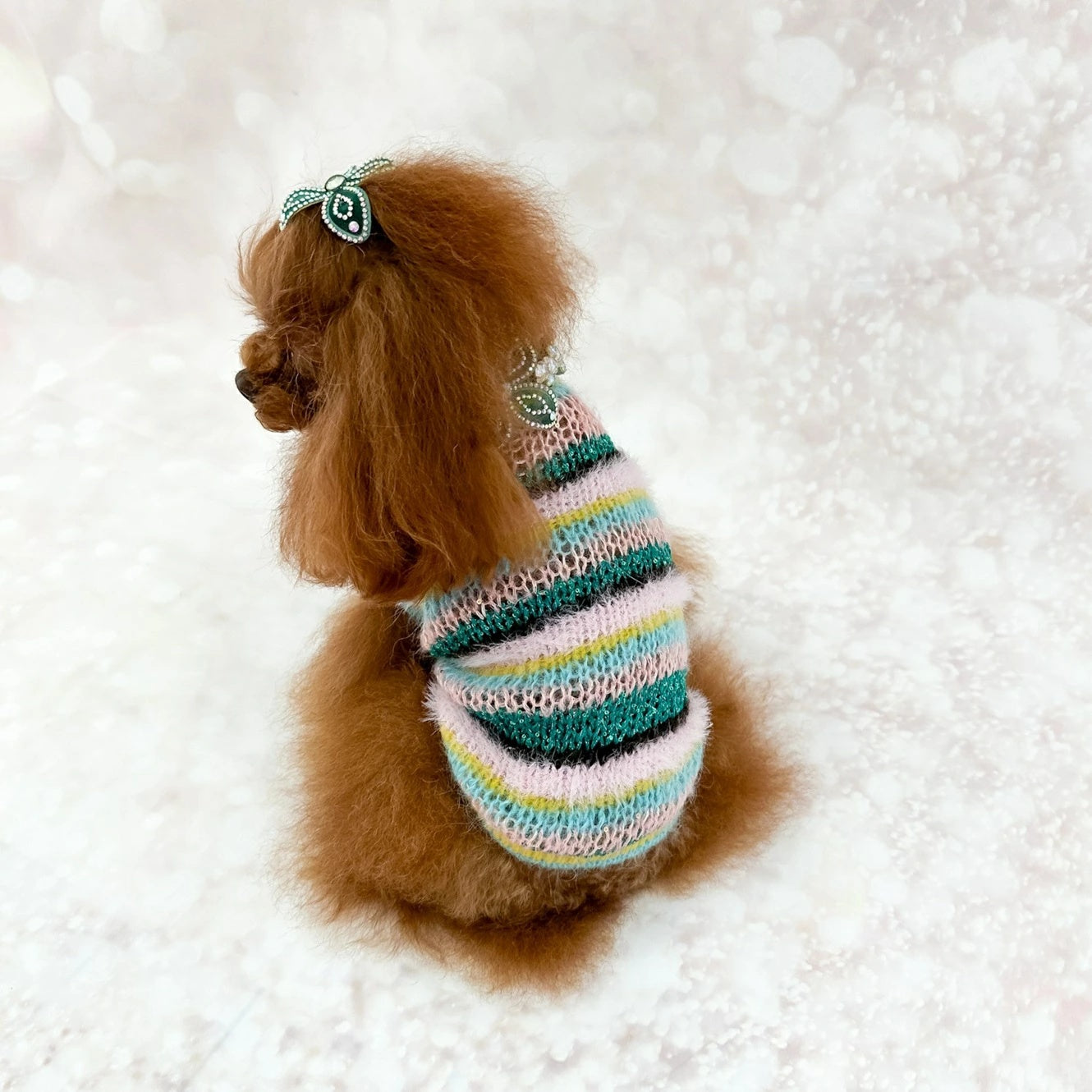フォーペッツオンリー For Pets Only Righe Da Favola Pull Green【小型犬用 犬服 トップス ニット セーター セレブ】