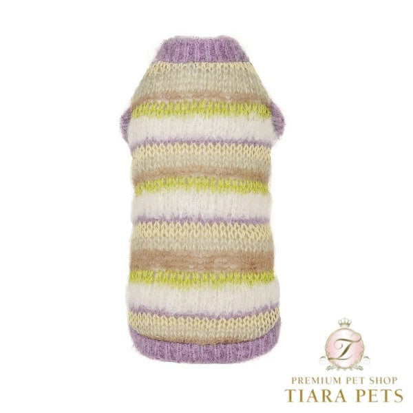 フォーペッツオンリー For Pets Only Righe Da Favola Pull Lilac【小型犬用 犬服 トップス ニット セーター セレブ】