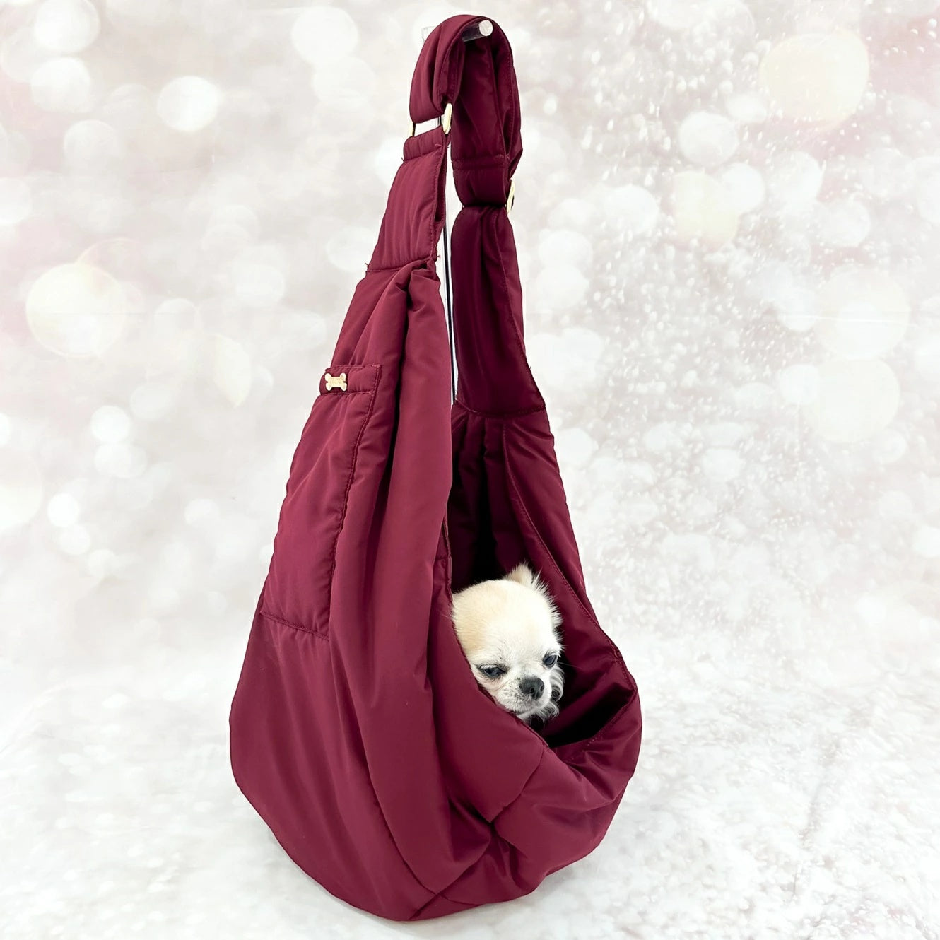 フォーペッツオンリー For Pets Only Soft Bag Burgundy【小型犬 犬用 スリングバッグ キャリーバッグ セレブ】