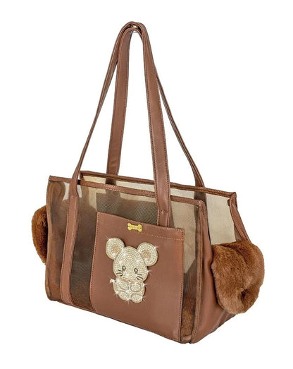 フォーペッツオンリー For Pets Only The Heritage TopoMio Bag Caramel【小型犬 犬用 キャリーバッグ セレブ】