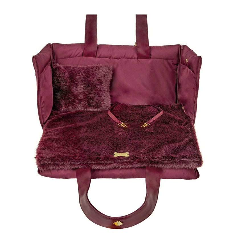 フォーペッツオンリー For Pets Only Sleeping Beauty Bag Burgundy【小型犬 犬用 キャリーバッグ セレブ】