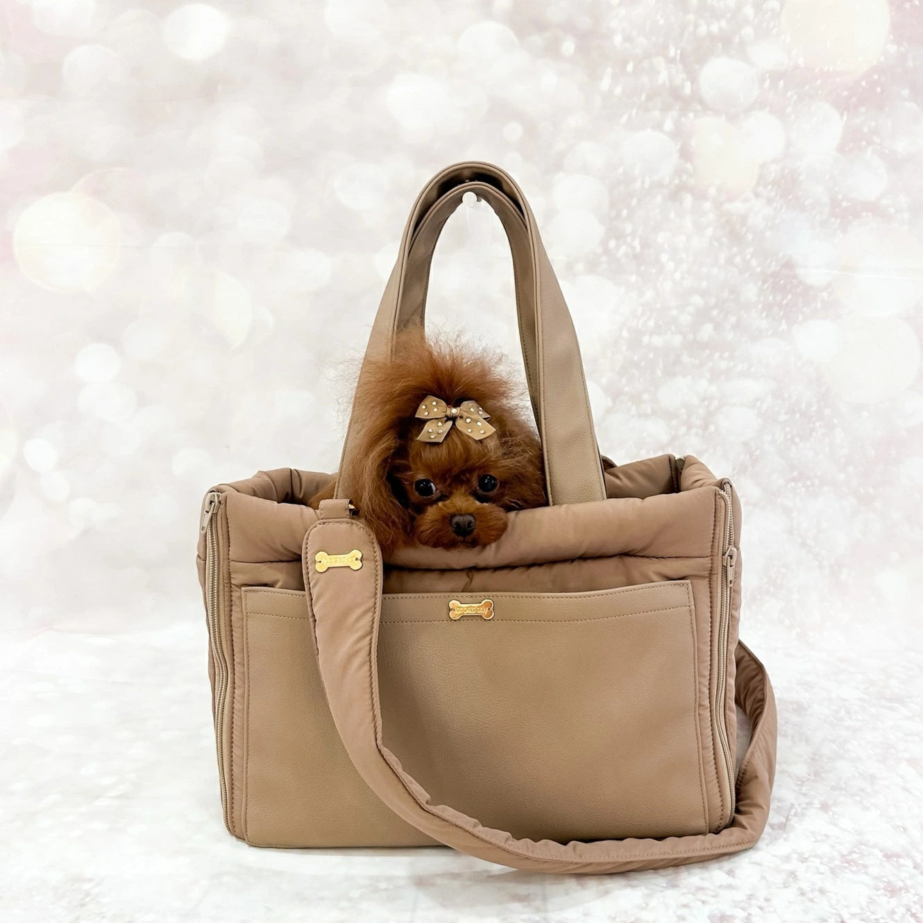 フォーペッツオンリー For Pets Only Sleeping Beauty Bag Mocha Mousse【小型犬 犬用 キャリーバッグ セレブ】